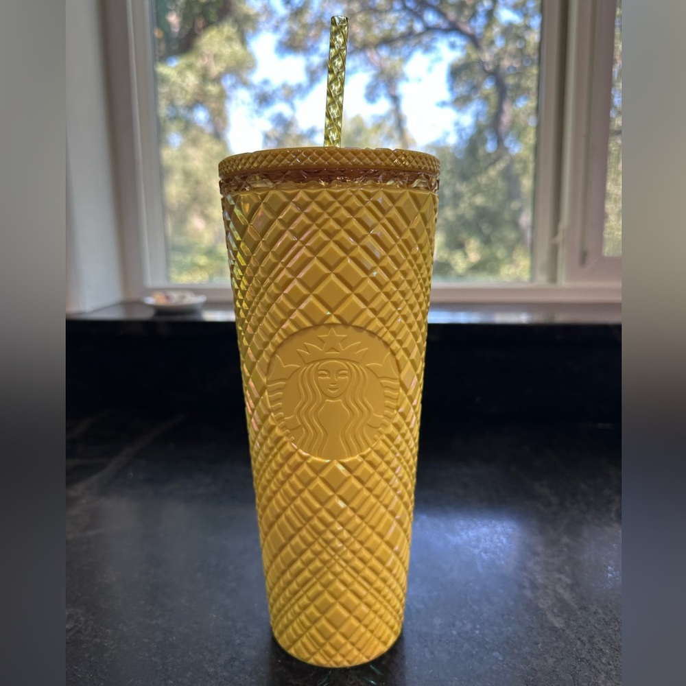 Starbucks Yellow Textured Tumbler